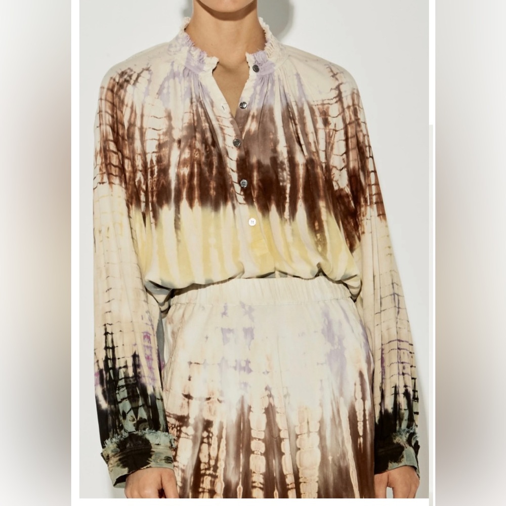 New Raquel Allegra Brigitte long-sleeve blouse Size 1 (small) NWT